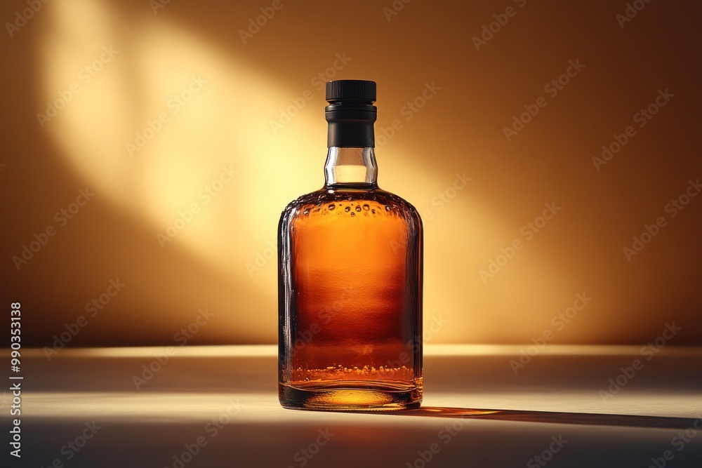 Whiskey Bottle on a Table Whiskey Bottle on a Table