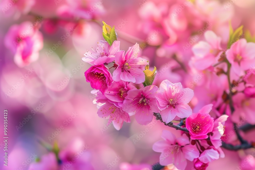 Flower Tree. Beautiful Spring Blossoming Japanese Sakura Tree in Nature Garden Flower Tree. Beautiful Spring Blossoming Japanese Sakura Tree in Nature Garden