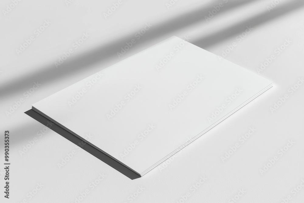 Paper A4 Mockup on White Background created with Generative AI Paper A4 Mockup on White Background created with Generative AI