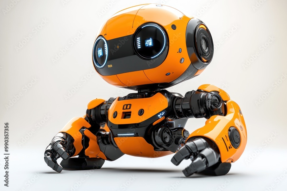 Orange Futuristic Robot Orange Futuristic Robot