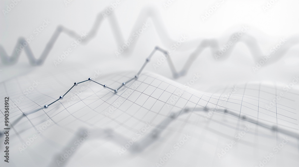 Detailed line graph illustrating steady GDP growth over time, clean white background with subtle shadows highlighting the upward trend, professional economic analysis visualization. Detailed line graph illustrating steady GDP growth over time, clean white background with subtle shadows highlighting the upward trend, professional economic analysis visualization.