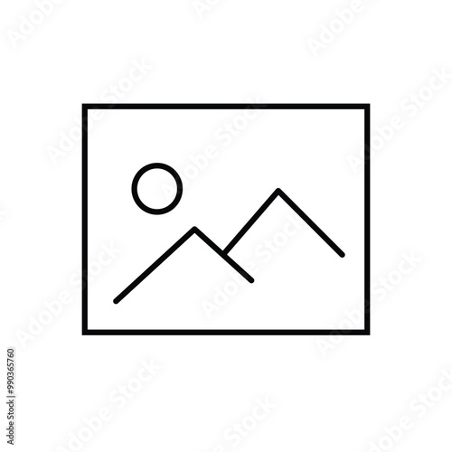 Adjustable Image Illustration Icon - Custom Stroke Thickness and Color