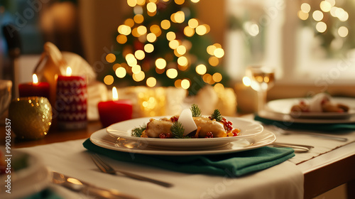 An elegant Christmas dinner...
