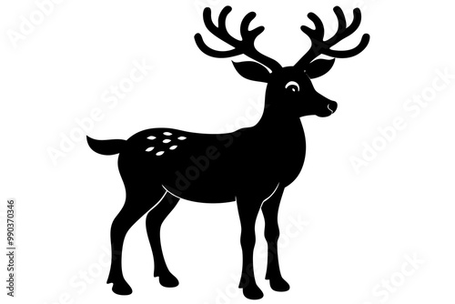 
Christmas deer vector, deer silhouette, deer icon
