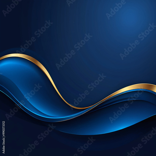 Luxury background with modern Abstract geometric shapes with blue and gold elements blend with luxury. suitable for Graphic design elements for invitations, covers, backgrounds. Elegant decoration