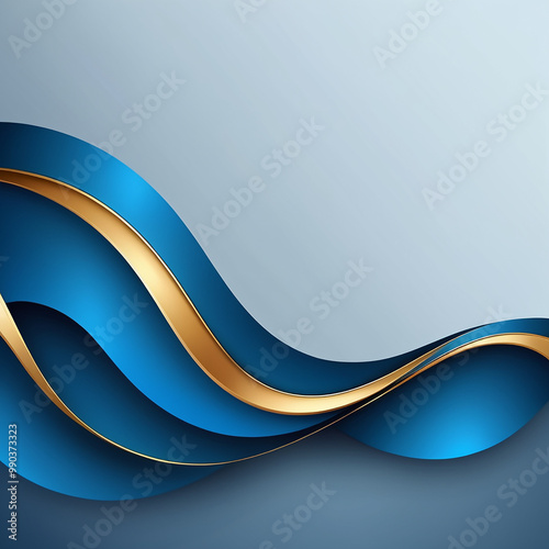 Luxury background with modern Abstract geometric shapes with blue and gold elements blend with luxury. suitable for Graphic design elements for invitations, covers, backgrounds. Elegant decoration