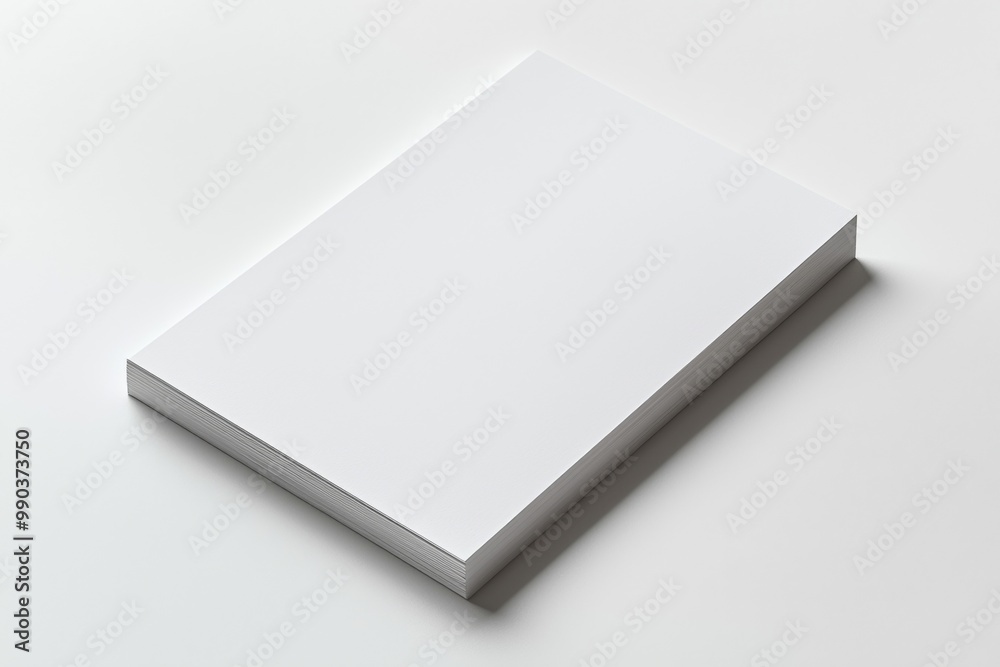 Paper A4 Mockup on White Background created with Generative AI Paper A4 Mockup on White Background created with Generative AI
