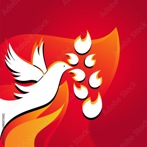 The Seven Gifts of the holy spirit vector illustration