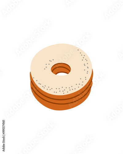 donut on white background