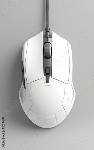 a white computer mouse 