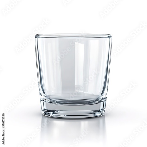 Wallpaper Mural Clear glass cup isolated on white background  Torontodigital.ca
