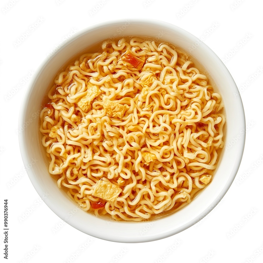 Bowl Of Instant Noodles isolated on white background Bowl Of Instant Noodles isolated on white background