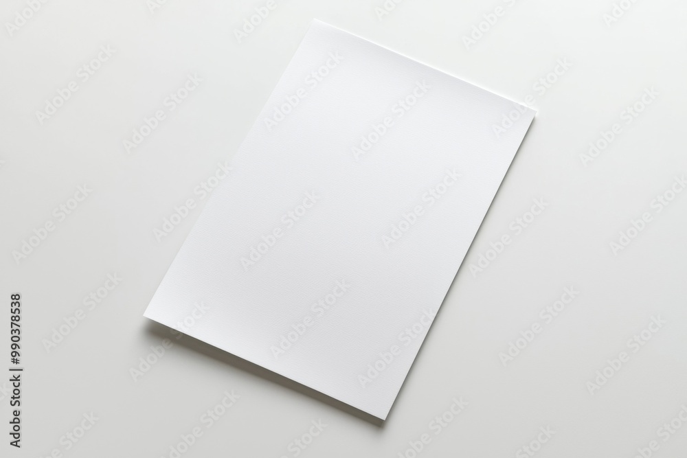 Paper A4 Mockup on White Background created with Generative AI Paper A4 Mockup on White Background created with Generative AI