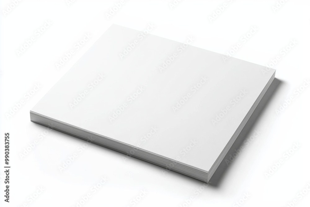 Paper A4 Mockup on White Background created with Generative AI Paper A4 Mockup on White Background created with Generative AI
