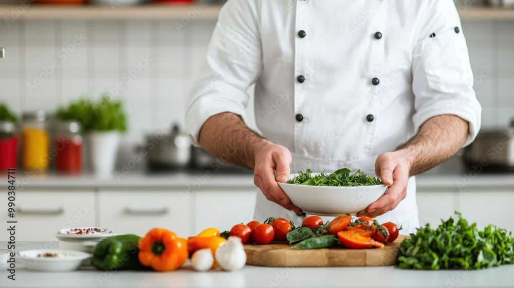 Fresh Vegetable Preparation by Professional Chef Fresh Vegetable Preparation by Professional Chef