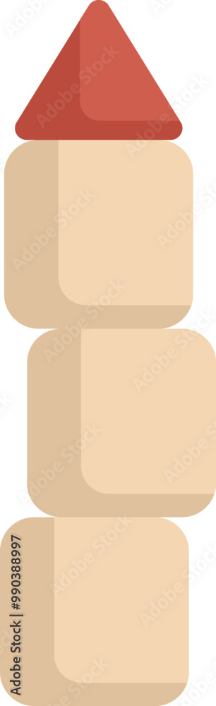 Tower built with toy blocks, perfect for illustrating concepts related to childhood, games, and development