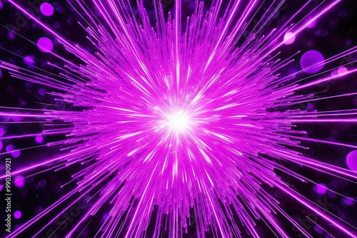 Vibrant Electric Purple Light Explosion with Sparkling Bokeh and Rich Texture for Stunning Abstract Visuals