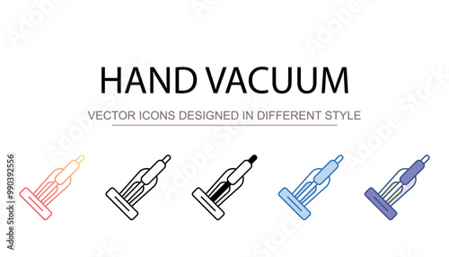 Hand vacuum icon design with white background stock illustration