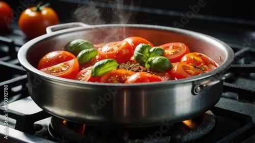 homemade tomato sauce on a pan