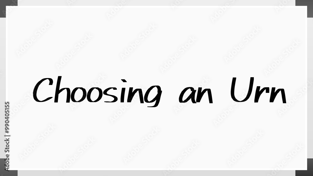 Choosing an Urn のホワイトボード風イラスト Choosing an Urn のホワイトボード風イラスト