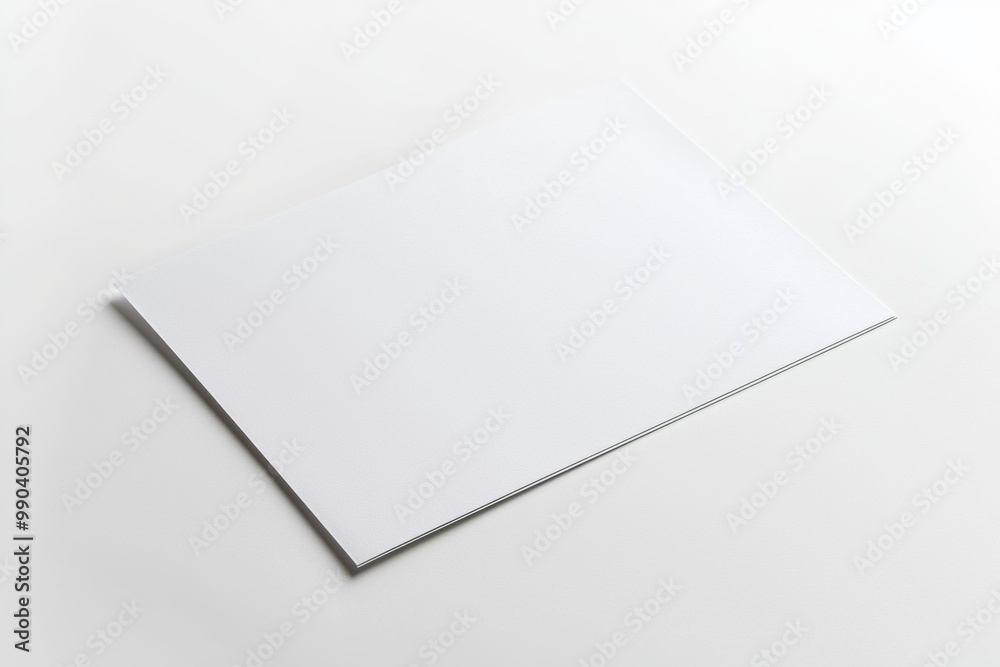 Paper A4 Mockup on White Background created with Generative AI Paper A4 Mockup on White Background created with Generative AI