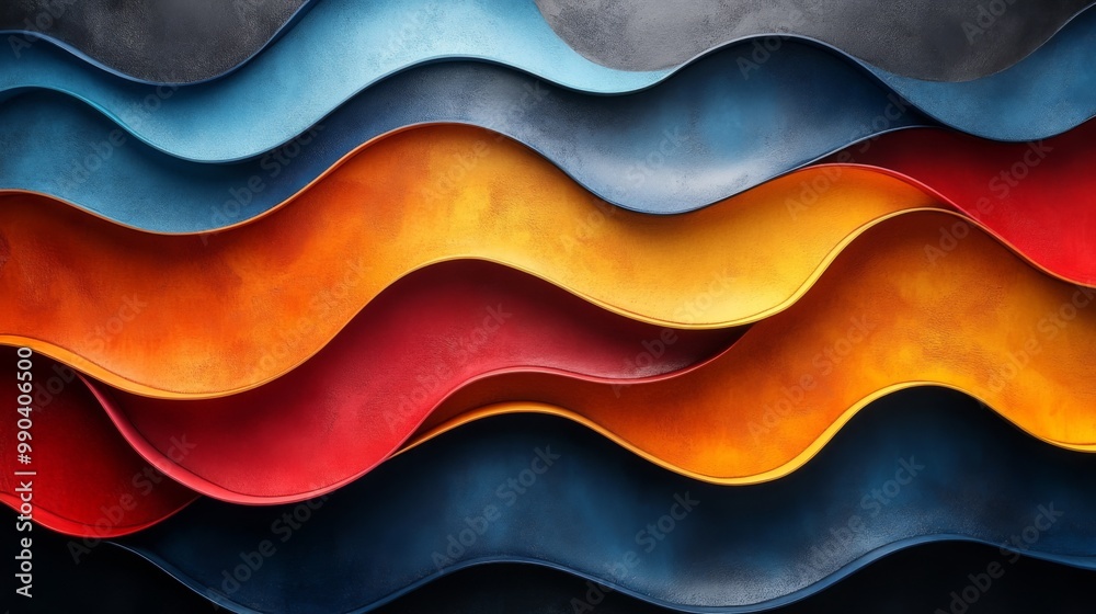 Abstract Colorful Wavy Lines Background Abstract Colorful Wavy Lines Background