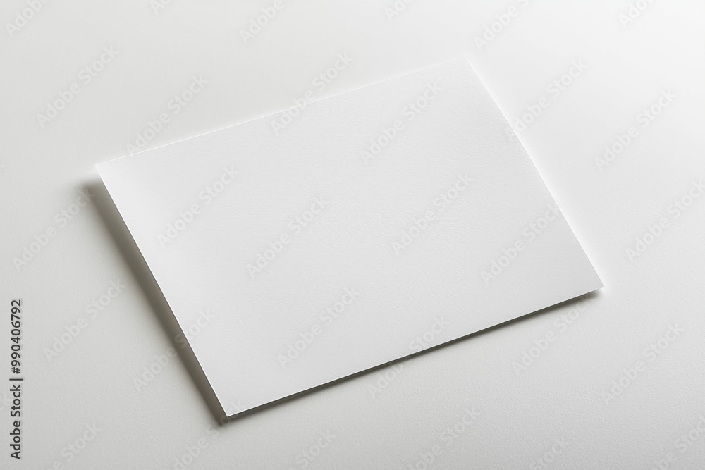 Paper A4 Mockup on White Background created with Generative AI Paper A4 Mockup on White Background created with Generative AI