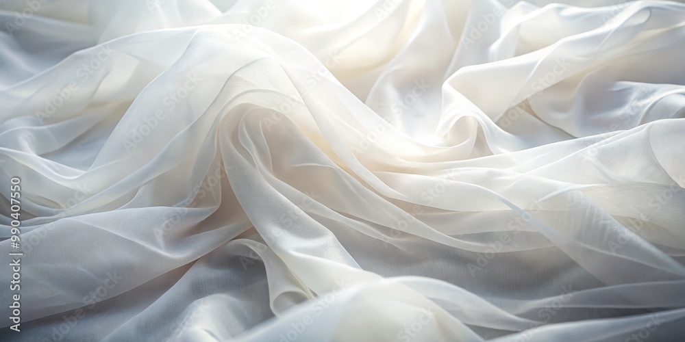 Obraz premium Abstract White Fabric Texture, Texture, Fabric, White