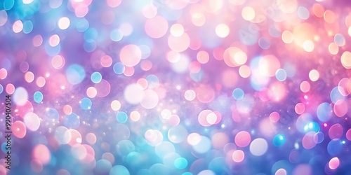 Abstract Blurred Bokeh Background with Pink and Blue Circles, Abstract , Blur , Background