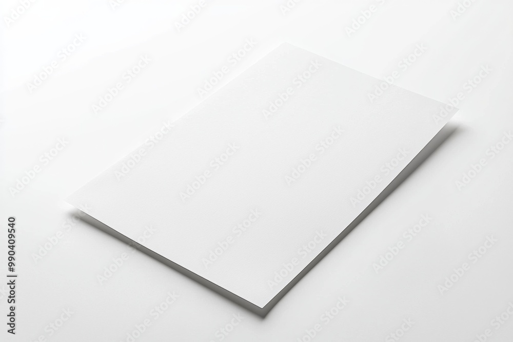 Paper A4 Mockup on White Background created with Generative AI Paper A4 Mockup on White Background created with Generative AI