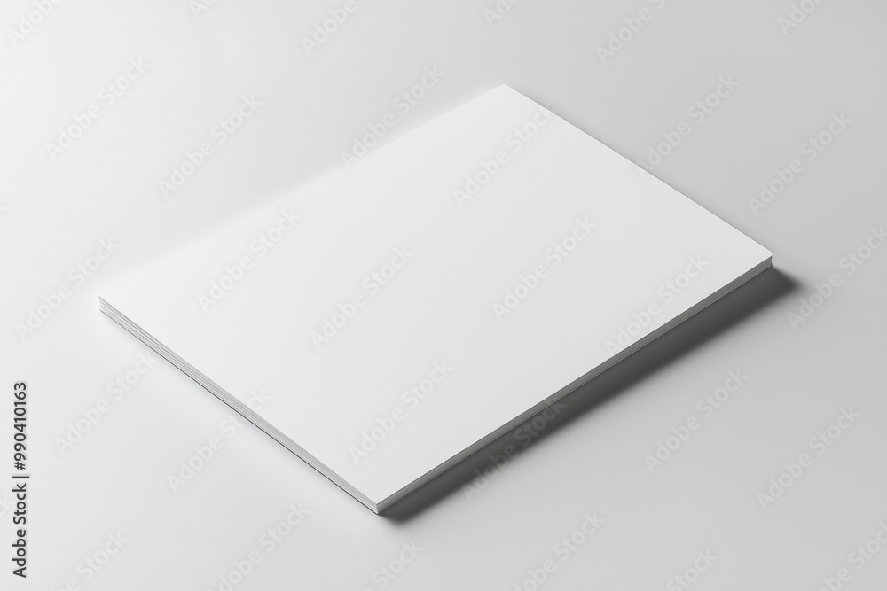 Paper A4 Mockup on White Background created with Generative AI Paper A4 Mockup on White Background created with Generative AI