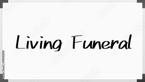 Living Funeral のホワイトボード風イラスト