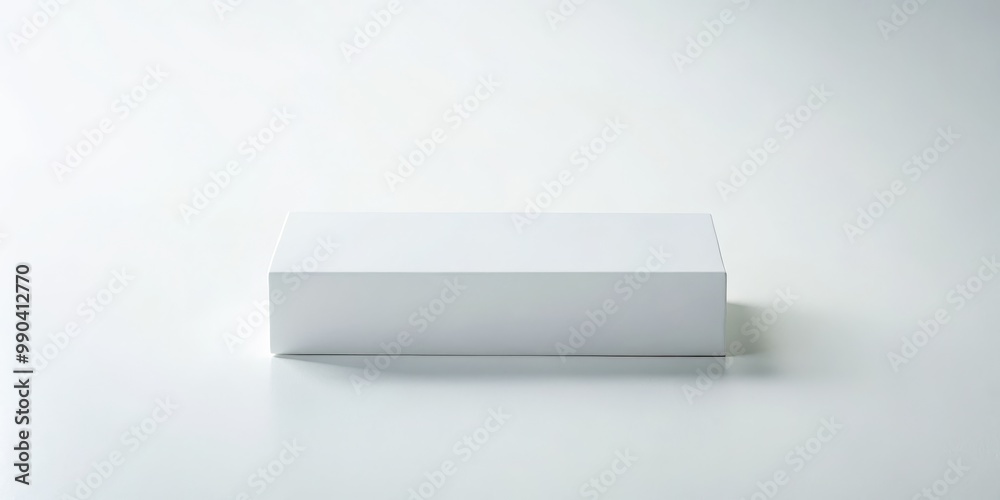 White Rectangular Platform on White Background, Product Display , Mockup , Minimalism White Rectangular Platform on White Background, Product Display , Mockup , Minimalism