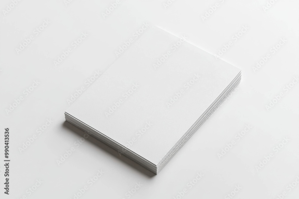 Paper A4 Mockup on White Background created with Generative AI