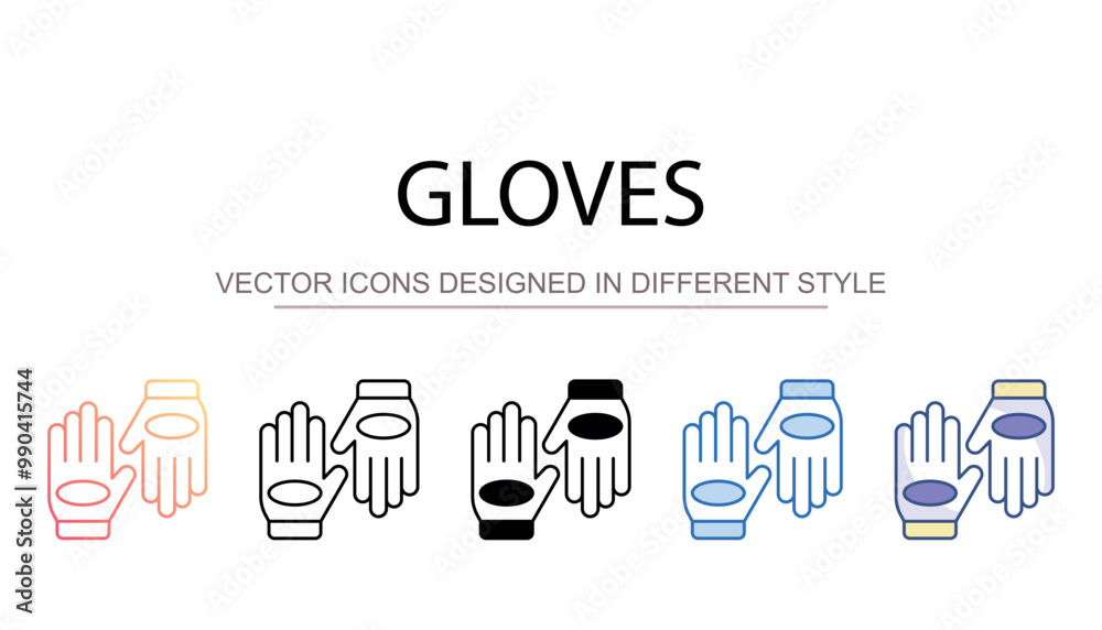 Gloves icon design with white background stock illustration Gloves icon design with white background stock illustration