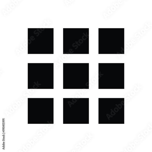 Grid Icon. Black Solid Icon