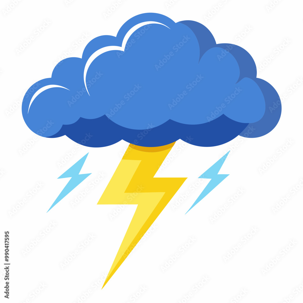 Cloud and Thunder Illustration Clipart Vector Cloud and Thunder Illustration Clipart Vector