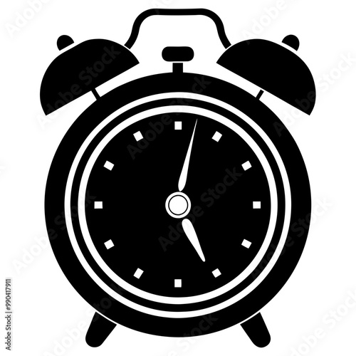 A clock that has the time as 12
Alarm Clock Silhouette Black and White Illustration Icon on Isolated White Background Suitable for Measuring Device, Alert, Time Icon Free Vector
Click to view u
