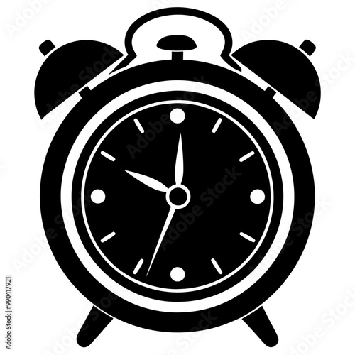 A clock that has the time as 12
Alarm Clock Silhouette Black and White Illustration Icon on Isolated White Background Suitable for Measuring Device, Alert, Time Icon Free Vector
Click to view u
