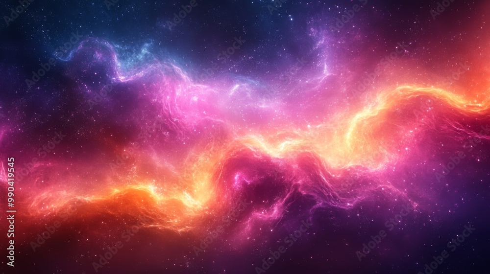 Cosmic Nebula with Vibrant Hues Cosmic Nebula with Vibrant Hues