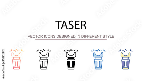 Wallpaper Mural Taser icon design with white background stock illustration Torontodigital.ca