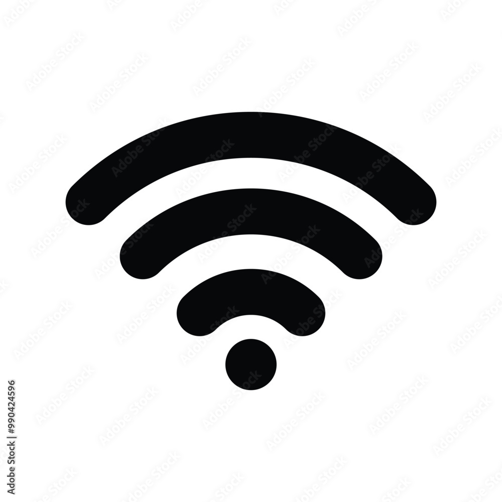 Wifi Icon. Black Solid Icon Wifi Icon. Black Solid Icon