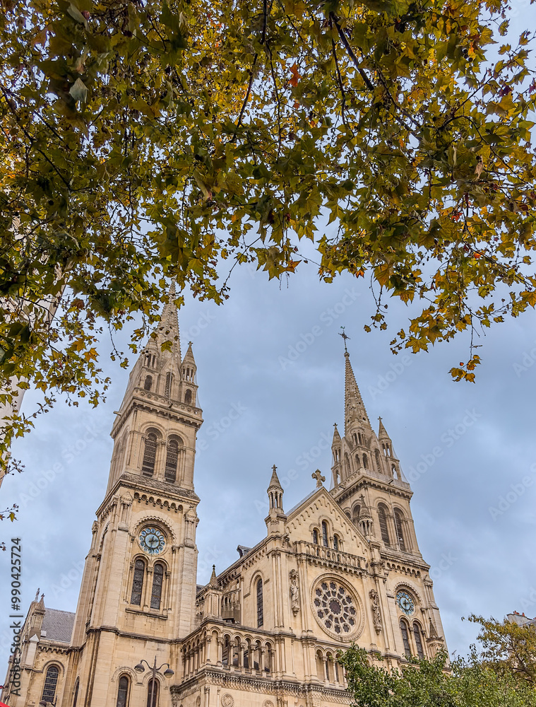 Traditional Cathedral building in Paris, France Traditional Cathedral building in Paris, France