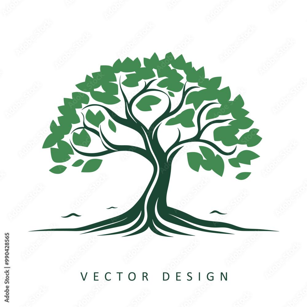 big tree minimalist vector design isolated illustration big tree minimalist vector design isolated illustration