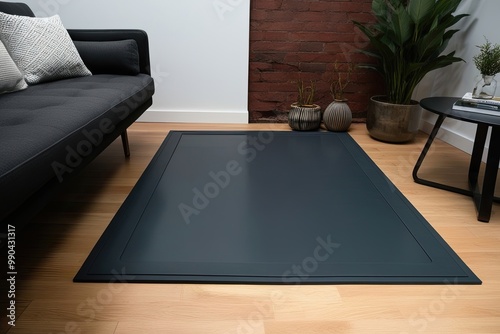 Versatile Glossy Charcoal Rubber Mat for Adaptable Surface Solutions photo