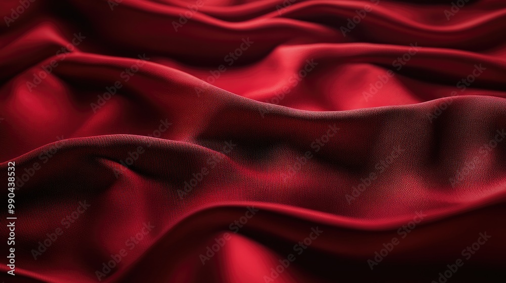 Obraz premium Deep red background with soft lighting and subtle shadows, perfect for creating dynamic, elegant, and striking visuals.