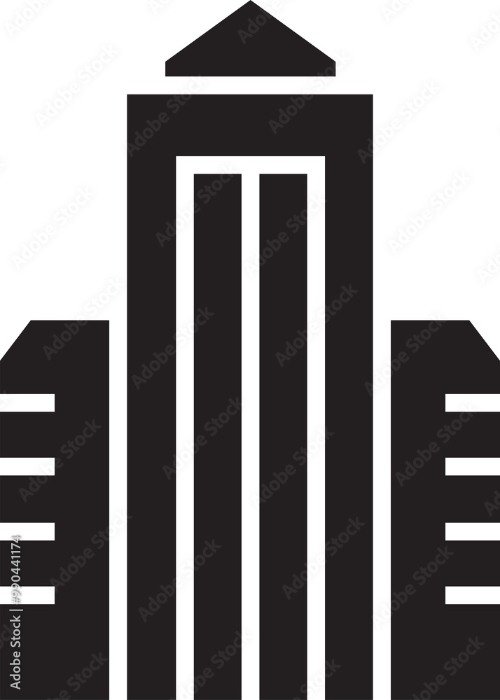 Office Tower Glyph Icon

