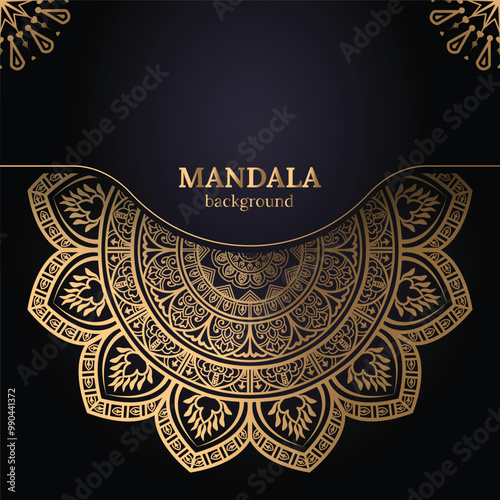 Luxury mandala background with golden arabesque pattern arabic islamic design	