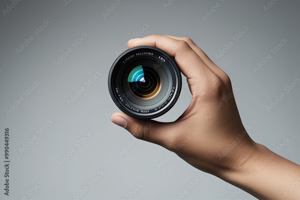 Fresh Hand Holding a Lens: A Halftone Design to Enhance Sight and Perspective Fresh Hand Holding a Lens: A Halftone Design to Enhance Sight and Perspective