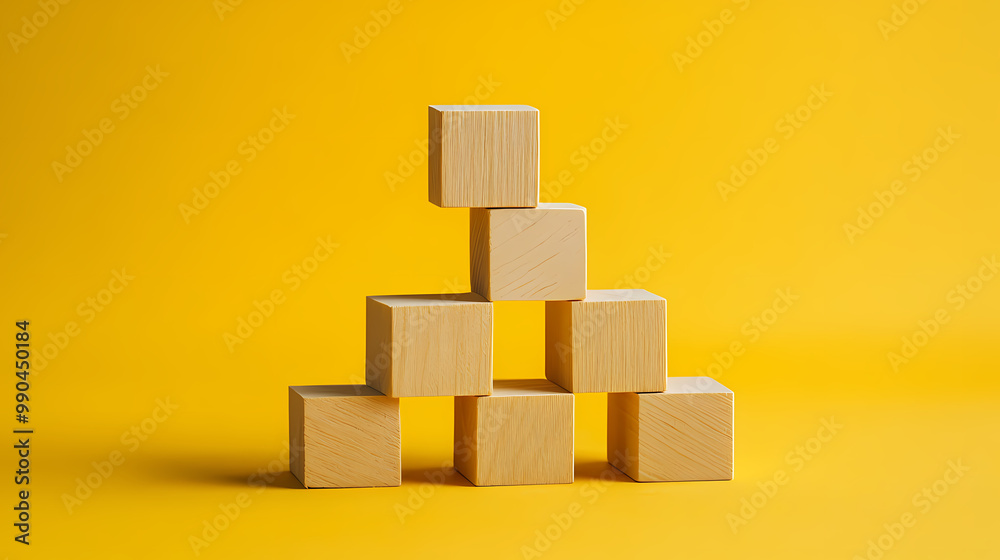 Stacked wooden blocks Stacked wooden blocks